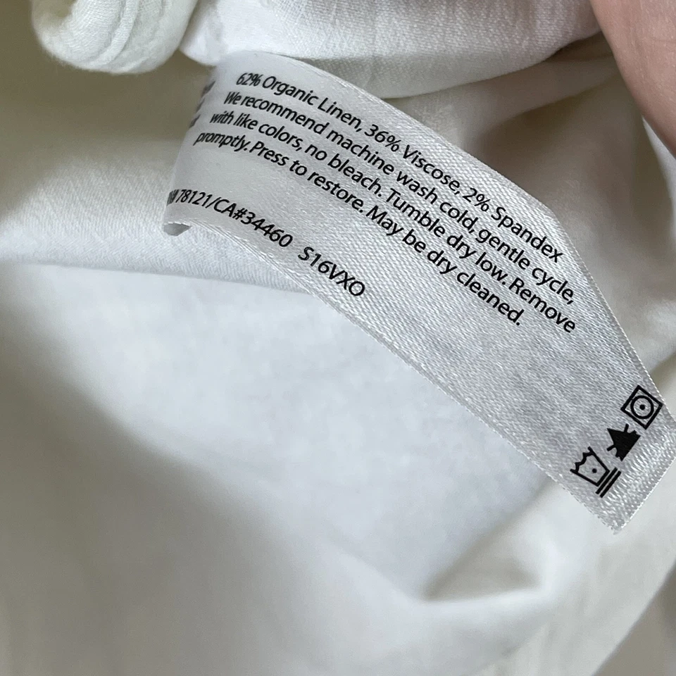 Blazer Eileen Fisher Mujer Talla XS Marfil Lino Orgánico Fino Verano Foto 3 de 4