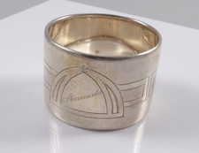Serviettenring Art-Deco um 1930 Silber Schwertmarke Jugendstil