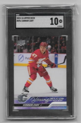 2023-24 Upper Deck Series 2 SGC Graded 10 Young Guns Connor Zary RC