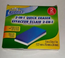 SCRUB BUDDIES(2PK)TWO in ONE DUAL QUICK ERASER SPONGE PURPOSE CLEANER- REUSABLE!