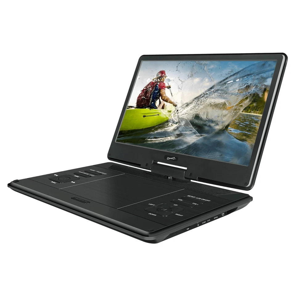 Reproductor de DVD portátil LED Supersonic de 14 pulgadas con sintonizadores de TV híbridos incorporados Foto 3 de 4