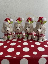 Christmas ornaments poodle with hats  sweater
