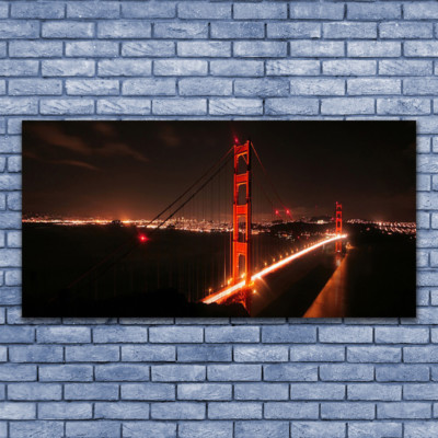 Impression sur verre Image Tableau 140x70 Architecture Pont Lac