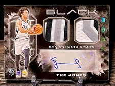 2020-21 Panini Black Tre Jones Dual 3 Color RPA Holo Gold /5 #RMA-TRE Spurs RC