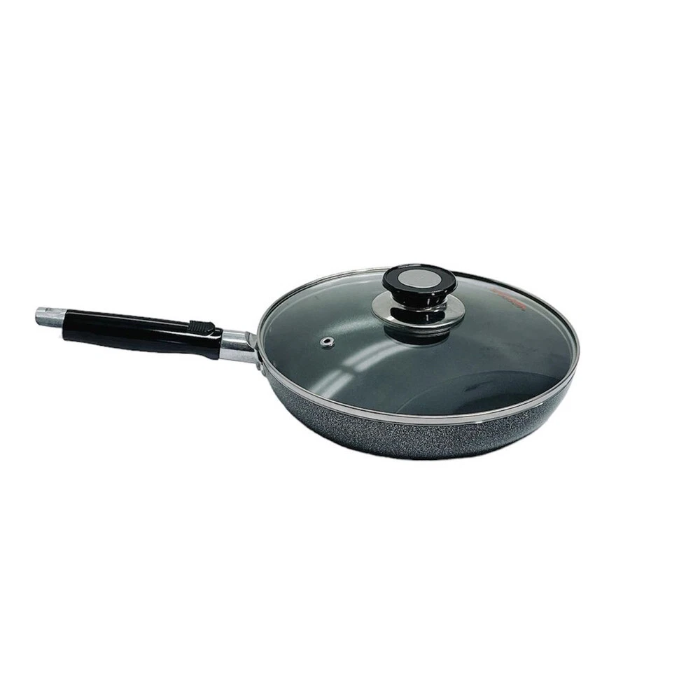 11" (28CM) Non-Stick Frying Pan with Glass Lid – Cooking Skillet Pot for Kitchen
