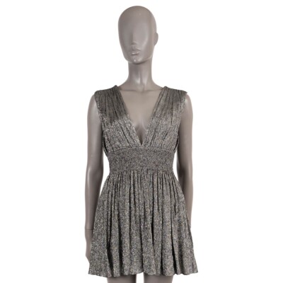 knee length dresses for ladies Yves Saint Laurent Vintage AW 1991 Metallic Green Silk Taffeta Plungin   Amarcord Vintage Fashion