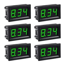 6PCS 0.56" Digital Voltmeter Ammeter Battery Monitor DC 4.5-30V Voltage Meter...