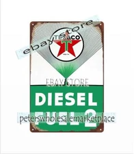 TEXACO DIESEL FUEL metal tin sign man cave dorm  room metal wall art