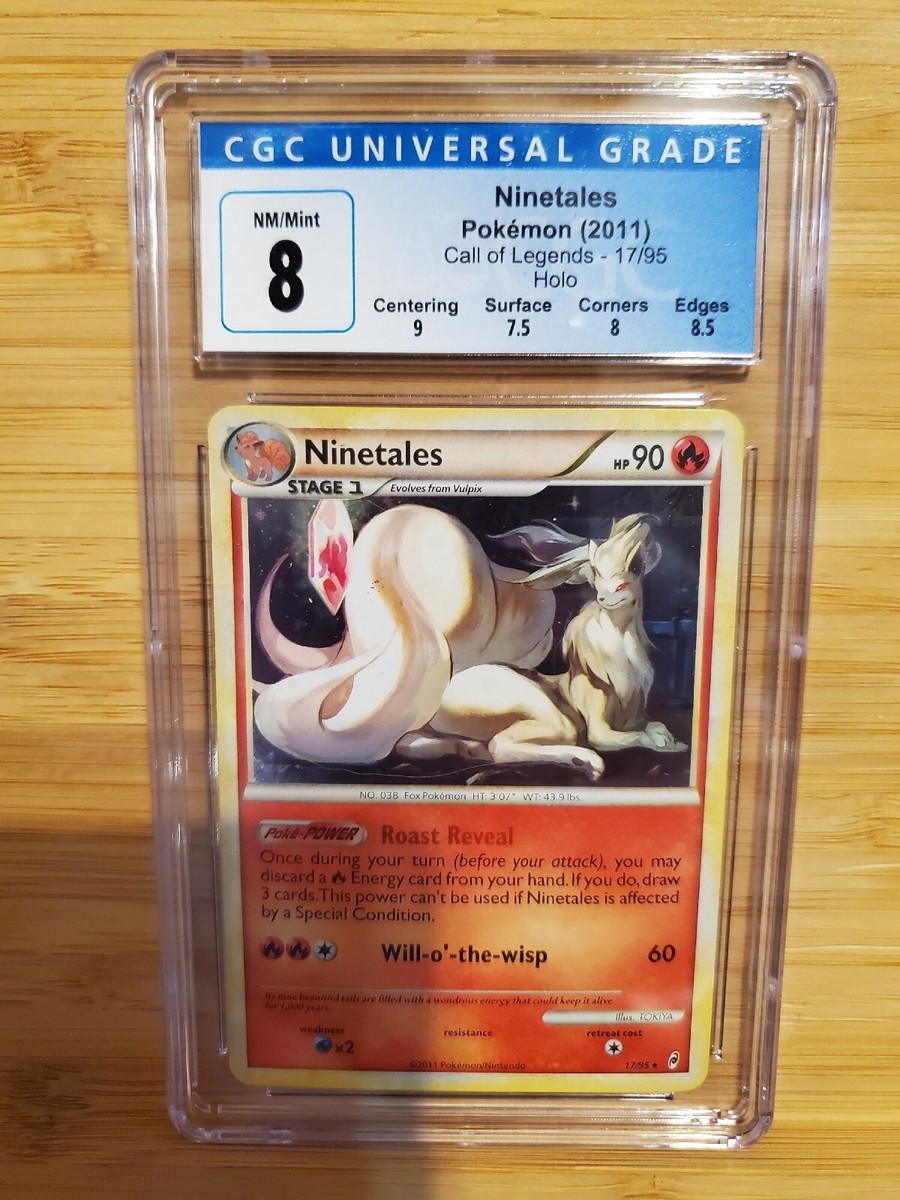 Pokemon Card Holo Ninetales 17/95 - Call of Legends Graded CGC 8