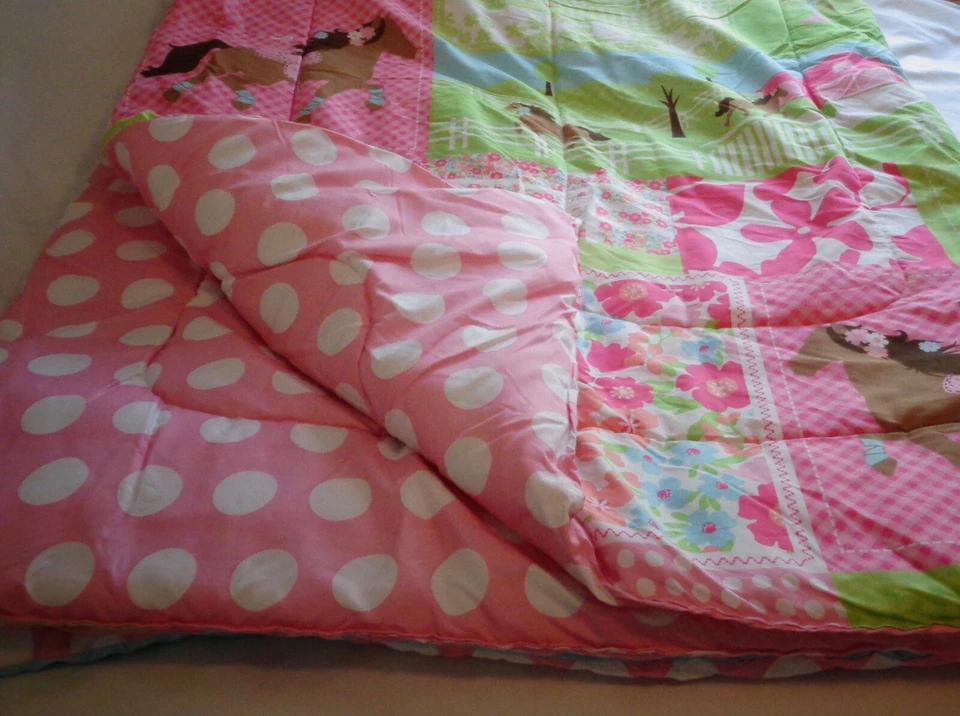 Edredón doble y 1 farsa con decoración de caballo y 2 cenefas de ventana a juego de Circo   Foto 2 de 4