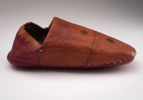 Antique Handmade Egyptian Moroccan Leather Babouche Childs Slippers Mules - Picture 11 of 18