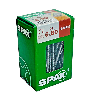 SPAX Tellerkopfschraube HI.FORCE 24 6x80mm T30 4003530193804 Schraube VPE 24St
