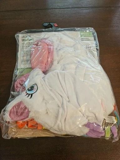 Disfraz de Halloween para bebé unicornio rosa talla 0-6 meses nuevo mono con capucha botines Foto 4 de 4