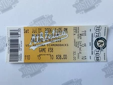 2006 Diamondbacks at Oakland Athletics A's Ticket 7/1/06 Frank Thomas Home Run