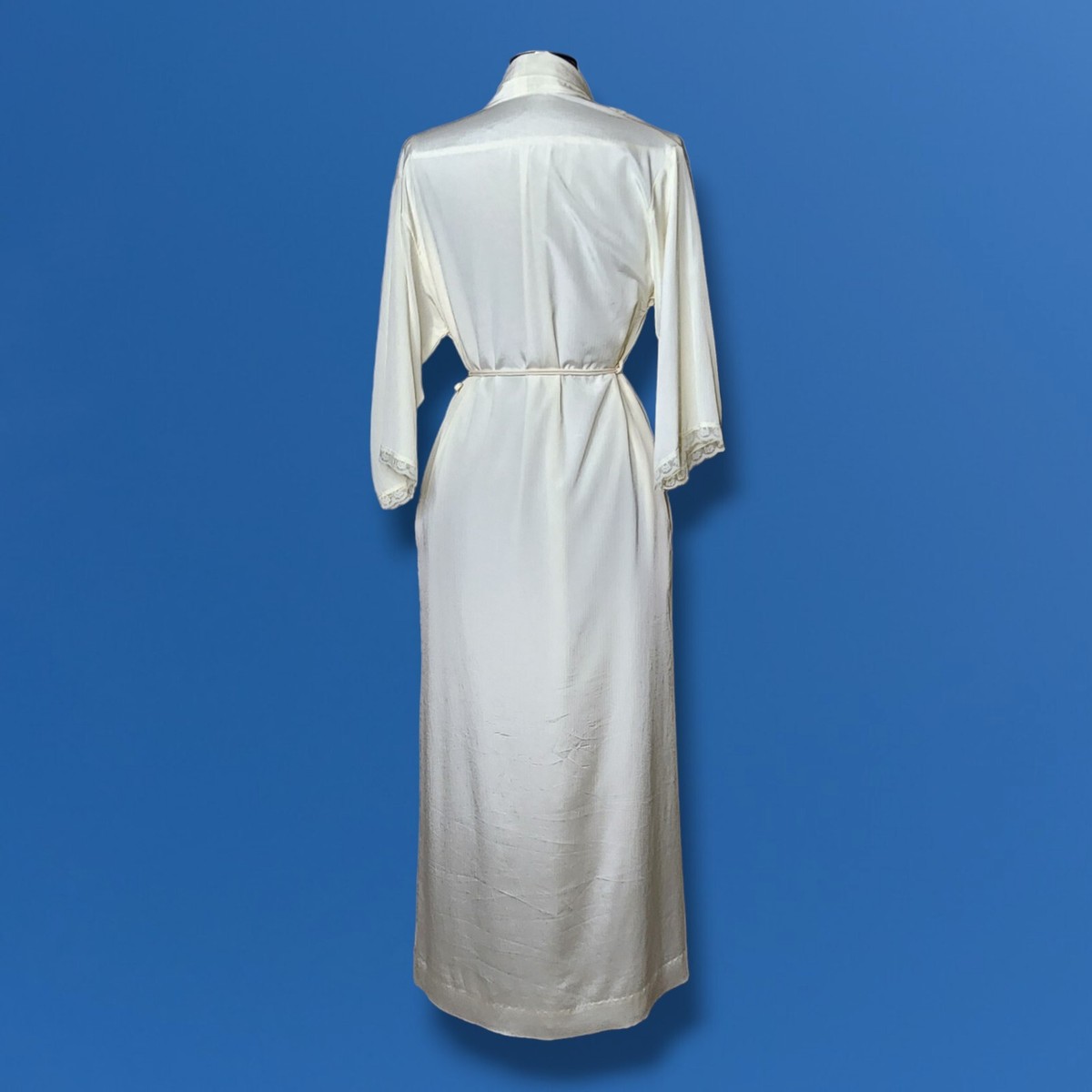 VTG Christian Dior Lingerie Full Length Nightgown & Robe Ivory