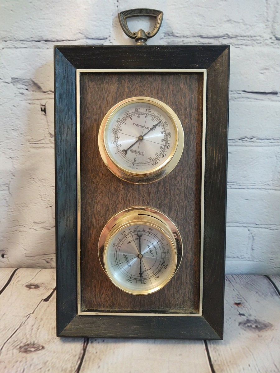 Vintage Springfield Instrument Company Thermometer and Humidity