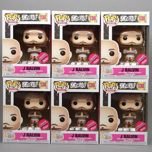 LOT of 6 NEW Funko Pop! Rocks J. BALVIN #136 REGGAETON Limited Edition Figure