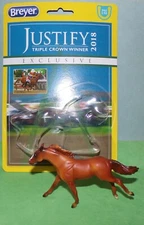 BREYER STABLEMATES JUSTIFY - TRIPLE CROWN WINNER 2018 NEW IN OPEN PACKAGE.