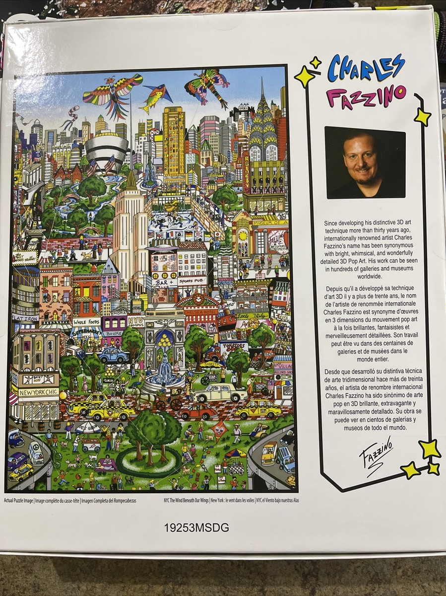 Charles Fazzino 300 PC Puzzle “nyc The Wind Beneath Our Wings