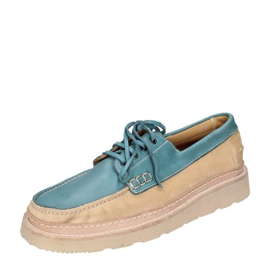 Men's shoes MOMA 9 (EU 42) sneakers beige suede green leather EX684-42