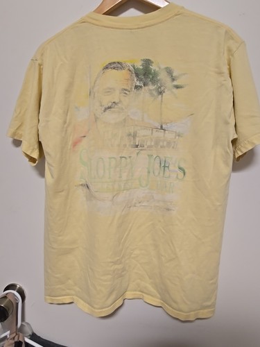 T-shirt Sloppy Joes Bar Key West Florida media macchiata gialla VEDI DESCRIZIONE - Foto 10 di 12