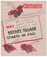 Vintage 1950 Sales pamphlet Milwaukee Equipment Rotary Tillers var 2