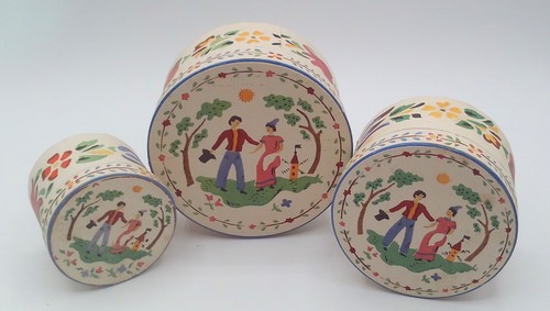Vintage Tolmer Paris Modele Depose 3 Nesting Stackable Boxes Made in France - Picture 3 of 9