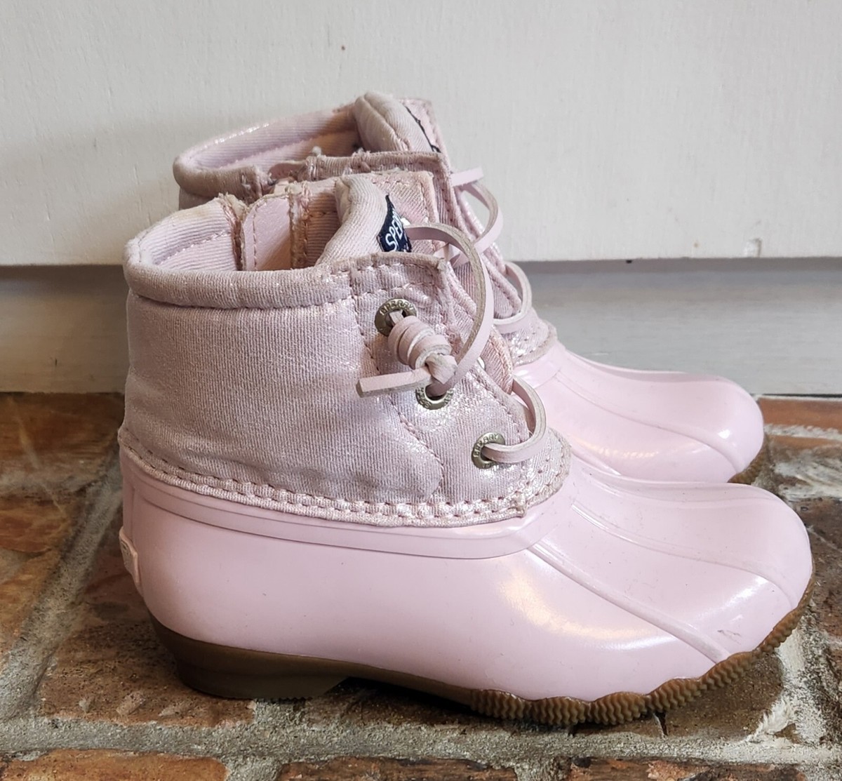 Pink Little Girl Sperry Duck Boots Sperry Top Sider Duck Boot