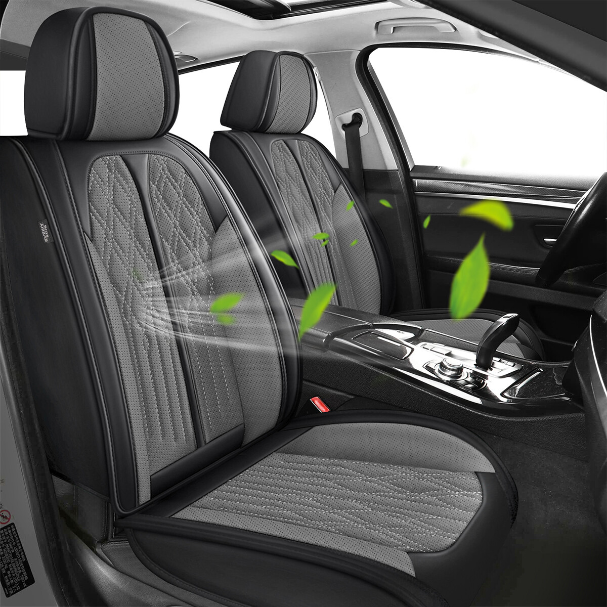 PU Leather Car Front Row Seat Covers Cushion 2pcs For Ford Expedition 2011-2021