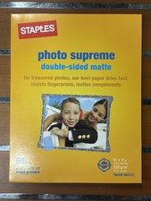 Staples Photo Supreme Double-Sided Matte Photo Paper 50 Sheets 8.5 X 11 New