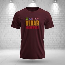 Ariat Rebar Logo Mens T-Shirt Funny Size Made In USA
