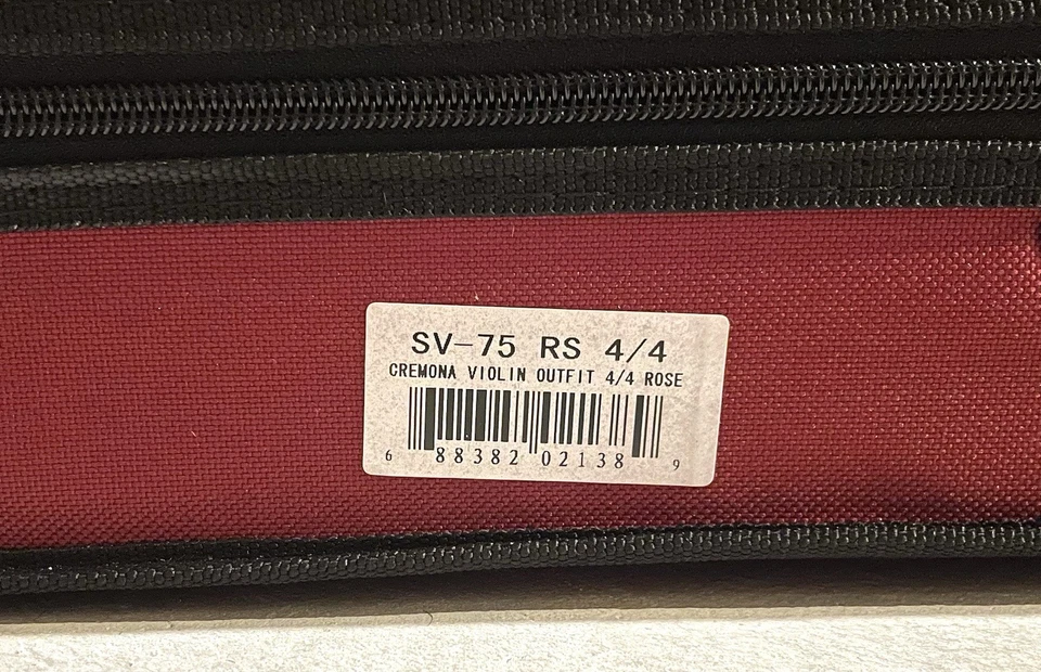 Cremona SV-75RS Premier Novice Series Sparkling Rose Violin Outfit 4/4 Outfit - Image 3 of 4