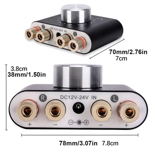 50W+50W 5.0 Mini Bluetooth HiFi Stereo Audio Car Home Digital Power Amplifier - Picture 7 of 15