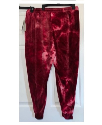 EYE CANDY Pantalone Rosso Tie Dye Velluto Elasticizzato Vita Nuovo con etichette 3X - Foto 2 di 8