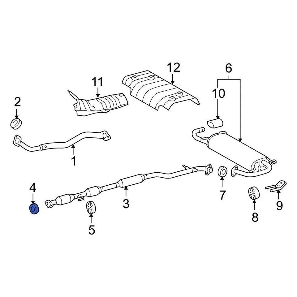 For Toyota Camry 2002-2025 Toyota 90917A6003 Front Left Exhaust Muffler Gasket Foto 3 de 4