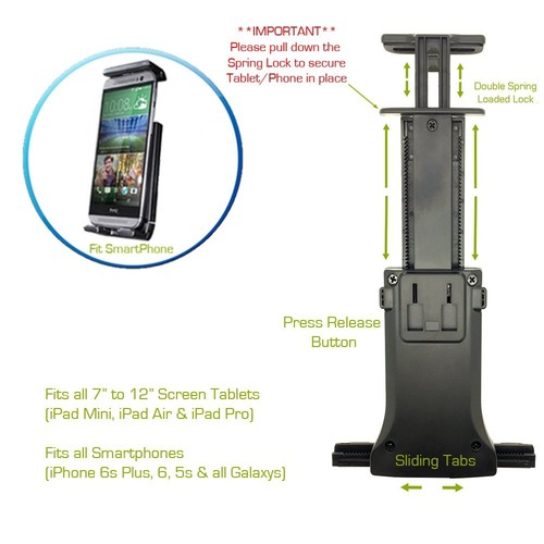 EasyAdjust cymbal Microphone Mic Stand Tablet Mount for Most Tablets & Large ... - 第 6/9 張圖片