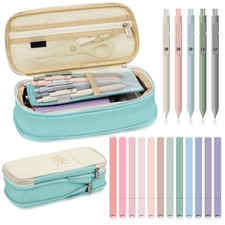 Henoyso 18 Set Aesthetic School Supplies Include Big Capacity Study Pen Bag w...