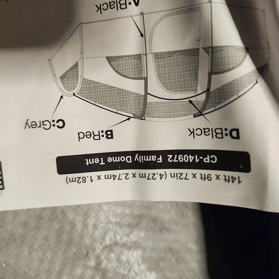 Tienda CAMPROS para 8 personas - Tienda familiar grande, resistente a la intemperie, centro de 6 pies, divisor Foto 2 de 4
