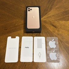 Original Apple Empty Box and Inserts for Iphone 11 Pro Max Gold 64Gb