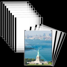 12 PCS Magnetic Sign Holder 8 1/2" x 11" Rigid Sheet Protectors Clear Magneti...