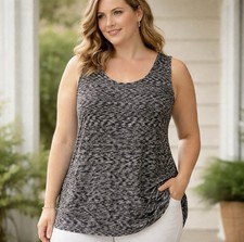 J Jill Wearever Collection Women’s 3X Sleeveless Tunic Top Minimalist Stretch