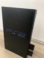 Sony PlayStation 2 Console-Black, With Cables NO CONTROLLER - 10 Games included