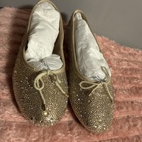 Steve Madden Blossoms-R Champagne Satin Ballet pumps size 7 BNIB