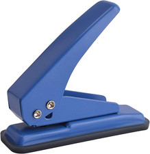 Single Hole Punch, 1/4" Hole Puncher, 20 Sheet Punch Capacity, Handheld with Non