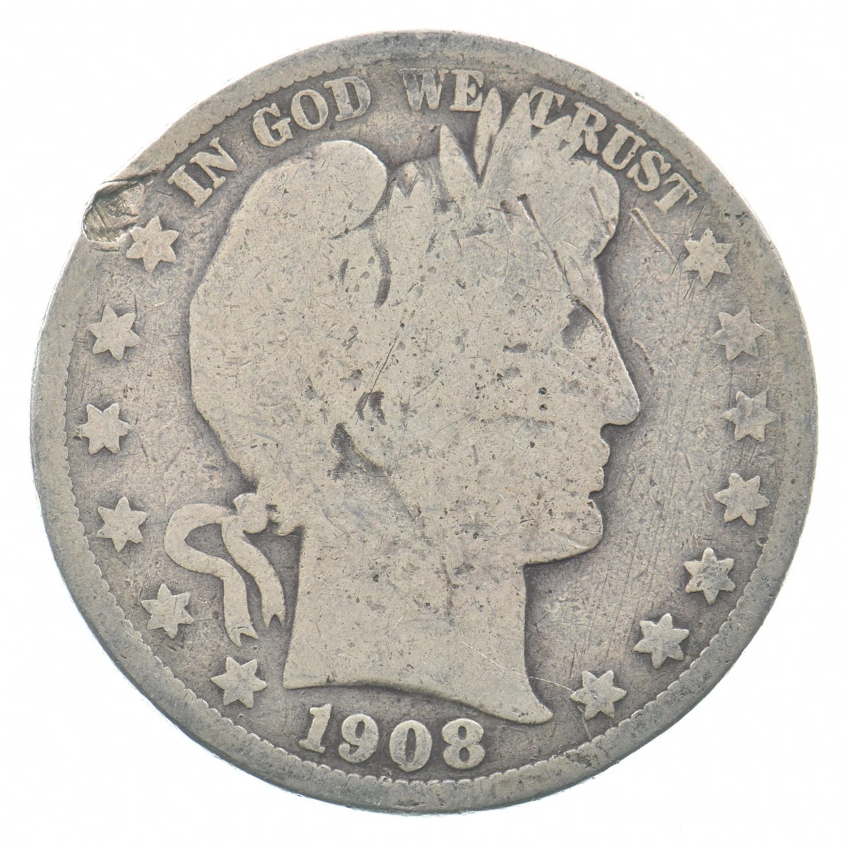 PCGS MS61 バーバー　ハーフダラー　銀貨　アメリカ　50セント1908 PCGS MS61】1908年 バーバー ハーフダラー 銀貨 アメリカ合衆国