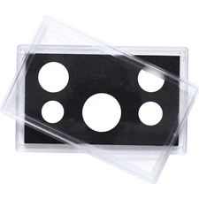 Empty Plastic Lens Lens With Black Insert Holds 5 Coins