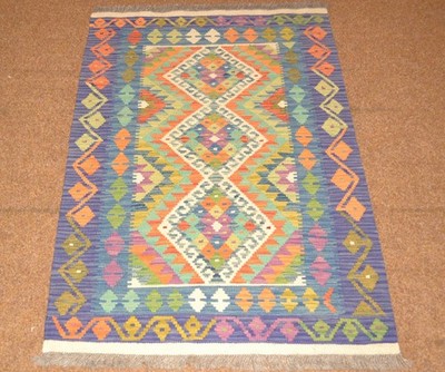 Handgewebter Orient Kelim Afghan Nr.79864 - 127x90cm aus 100% Wolle