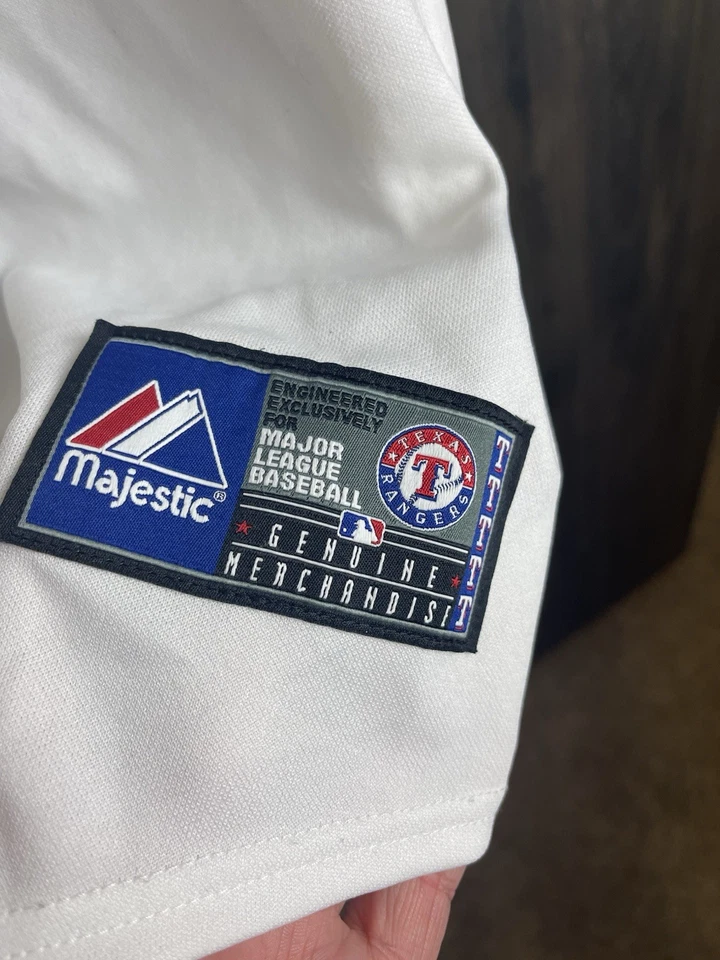 MLB Cliff Lee Texas Rangers Majestic Jersey #33 Adulto Grande Blanco Foto 4 de 4