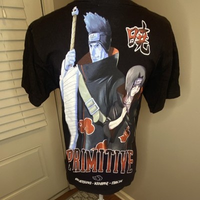 Primitive Apparel Naruto Shippuden Kisame Itachi Cotton T-Shirt Black Men S