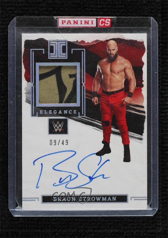 2023 Impeccable WWE Elegance Memorabilia Silver 9/49 Braun Strowman Auto lz7